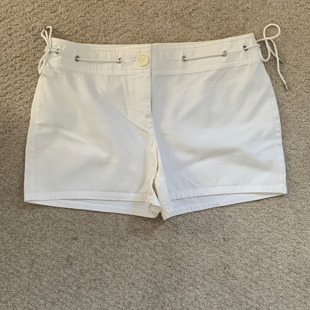 white loft shorts